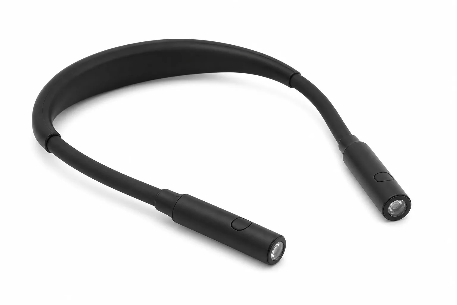 Black flexible Bright Knitting neck light with two aimable light ends